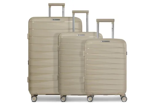 Franky Trolleyset London, 3-teilig, beige in beige von Franky
