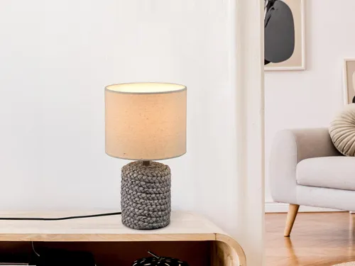 Reality Leuchten Tischleuchte Mala braun in bronze von RL