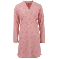zeitlos Nachthemd Nachthemd Langarm - großer Blumendruck rosa XL