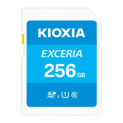 Kioxia Exceria Speicherkarte 256 GB - Schnelle Datenübertragung - Speicherkarten, 256 GB Kapazität für schnelle Datenübertragung und ideal für Fotos und Videos in hoher Qualität.
