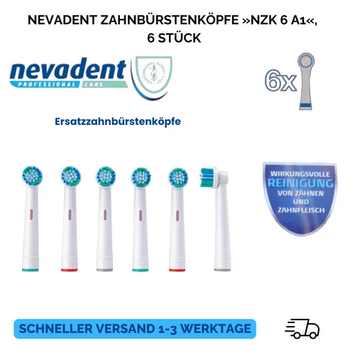Produktbild nevadent Zahnbürstenköpfe »NZK 6 A1«, (6 Stück)