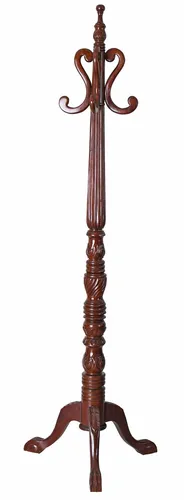 KLEIDERSTÄNDER MAHAGONI HOLZ GARDEROBENSTÄNDER ANTIK LOOK SCHNITZEREIEN