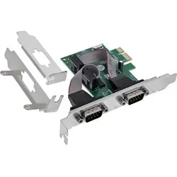 InLine® PCIe 2-Port RS-232 Karte mit D-Sub 9 Steckern