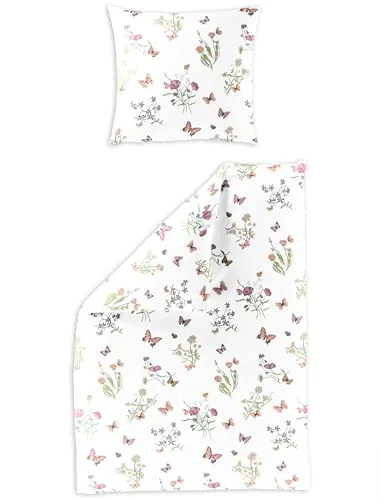 BIERBAUM Bettwäsche Mako-Satin 135x200 cm - Bettwäsche aus 100% Baumwolle mit Reißverschluss, sorgt für einen luxuriösen Schlafkomfort und ist pflegeleicht.