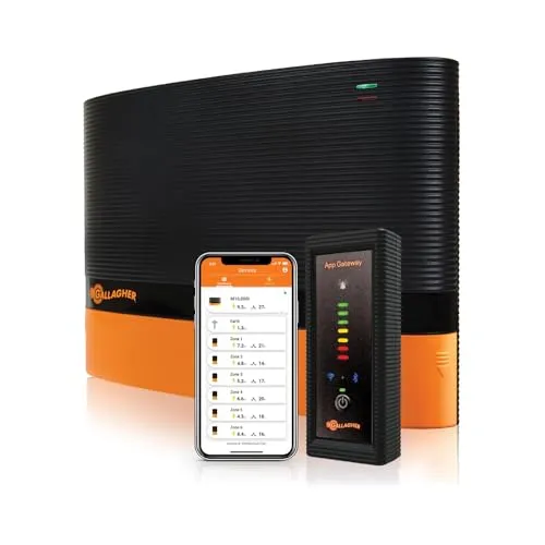 Gallagher Weidezaungerät/Dualgerät MBS1000i Multi Power (12V/230V) - Elektrozaun für Pferde, Rinder, Schafe, Rehe & Hirsche, Schweine, Wildschweine, Wölfe, Ziegen, Füchse - Geeignet für Weidezäune bis