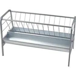 SucceBuy Heufütterer für Vieh, 80 Gallonen, 2-in-1 Getreide- und Heufütterer, 59