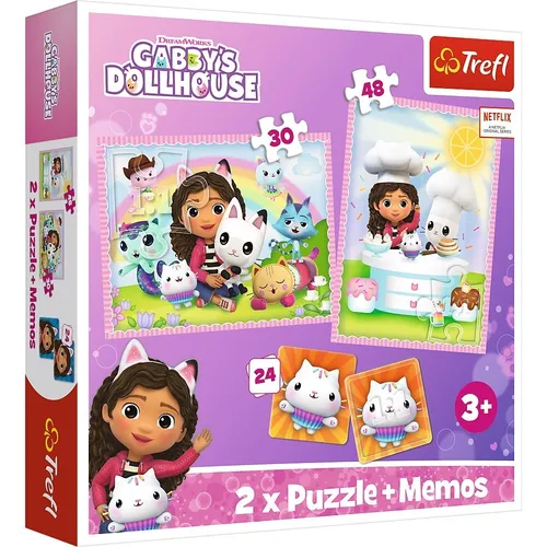Puzzle 2in1 memos Gabi with her feline friend Gabbys Dollhouse Tre 5900511933826