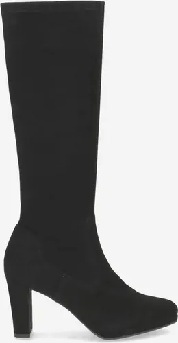 Peter Kaiser Damen Stiefel schwarz - Elegante Damen Stiefel aus hochwertigem Rauhleder in Schwarz, mit flexiblem Stretchschaft für perfekten Sitz und 8cm Blockabsatz für angenehmen Tragekomfort.