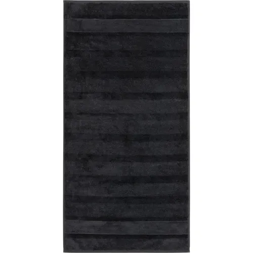 Cawö Duschtuch NOBLESSE² UNI BL 80x160 cm schwarz - Luxuriöses Duschtuch aus 100% Baumwolle, besonders saugfähig und weich, ideal für entspannende Duscherlebnisse.