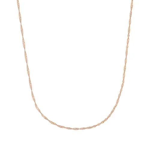 Amor Collier 925 Sterling Silber Damen Halsschmuck 42 cm - Elegante Kette für Damen aus hochwertigem 925 Sterling Silber, roséfarben und in Geschenkbox geliefert – perfekt für besondere Anlässe!