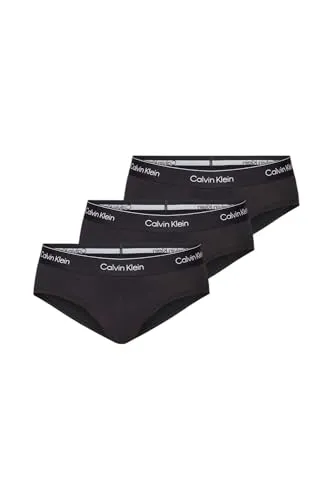Calvin Klein Herren HIP Brief 3PK Underwear, schwarz, Größe M - Herren-Slips im praktischen 3er-Pack, aus hochwertiger Baumwolle für optimalen Tragekomfort und eine perfekte Passform.