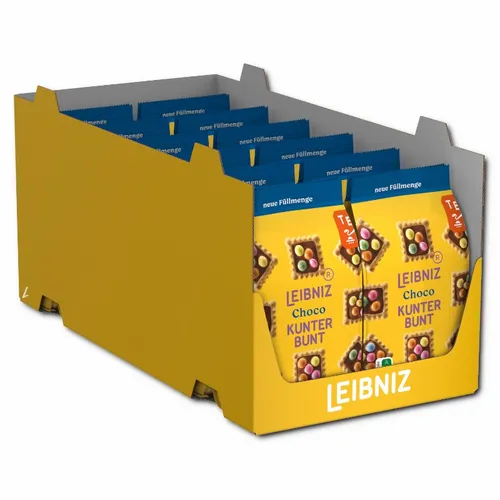  Bahlsen Leibniz Kunter Bunt Choco, Kekse, 12 Beutel je 125g 15,89€/1kg