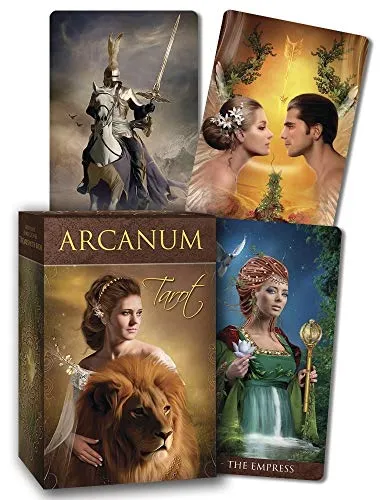Arcanum Tarot by Renata Lechner - Tarotkarten Set - Bücher, 128 Seiten umfassendes Tarotkarten-Set für intuitive Einsichten und spirituelle Entdeckungen.
