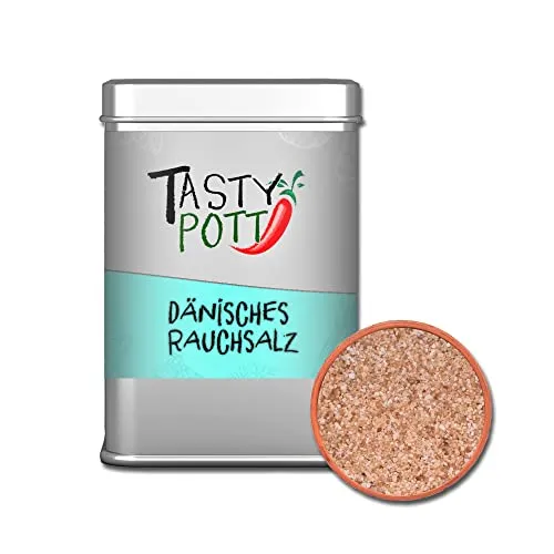 Tasty Pott Salze I Salzmischungen I Salz I Meersalz I Seasalt I Salt I Salty I Gewürze I Würzen I Kochen (Dänisches Rauchsalz 150g)