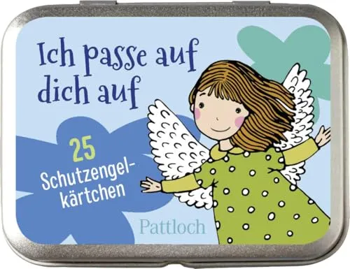 Ich passe auf dich auf – 25 Schutzengelkärtchen: Dein Schutzengel für jeden Tag: 25 Karten in Metalldose. Für Kinder ab 5 Jahren (Kleine Geschenke zur Einschulung & für die Schultüte)