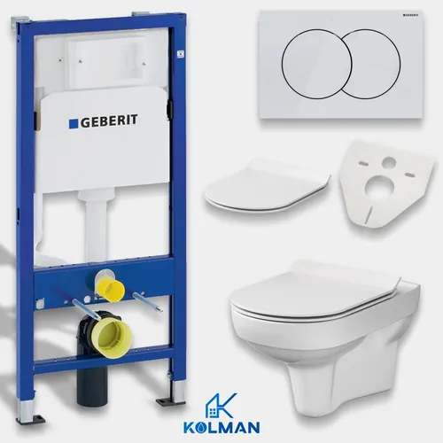 GEBERIT Duofix Wand WC Set mit Softclose und Schallschutz