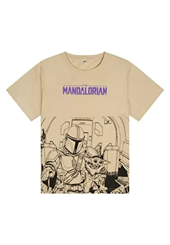 Star Wars The Mandalorian Din Djarin Grogu Jungen T-Shirt (as3, Numeric, Numeric_146, Numeric_152, Regular)