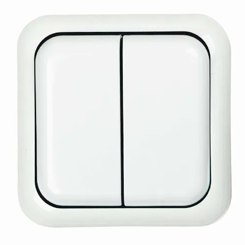 Aufputz-Serienschalter polarweiß Anbauschalter an aus Lichtschalter