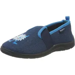 Playshoes Kinder Hausschuh Monster EUR 22/23 - Blau - 22-23