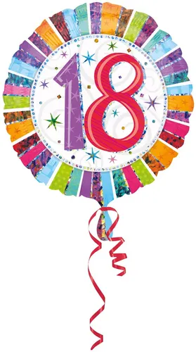 Folienballon Radiant Birthday 18