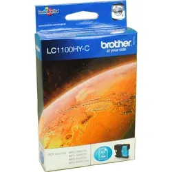 Brother LC-1100HYC Tintenpatrone cyan - Hochleistungs-Tinte für bis zu 750 Seiten, ideal für regelmäßige Farbdrücke mit Brother MFC 6490 C