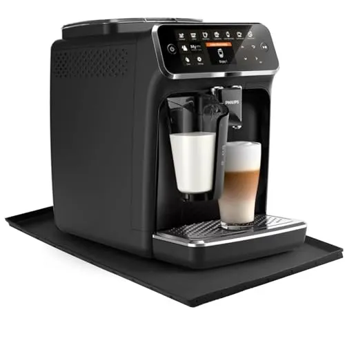 Wasserdichte Silikonunterlage für Kaffeevollautomaten – 48x30 cm, Schwarz