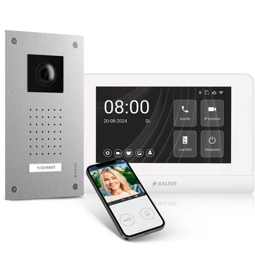 Balter Entri L Video Türklingel mit App und 7 Zoll Monitor von Balter