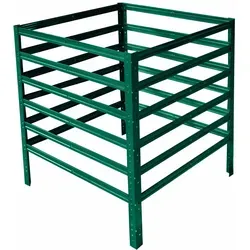 shelfplaza HOME Komposter 100x110x60 cm - Komposter in garten grün mit 660 Litern Volumen, ideal für effiziente Kompostierung von Garten- und Küchenabfällen. Einfacher Aufbau ohne Schrauben und optimale Durchlüftung für besten Humus.