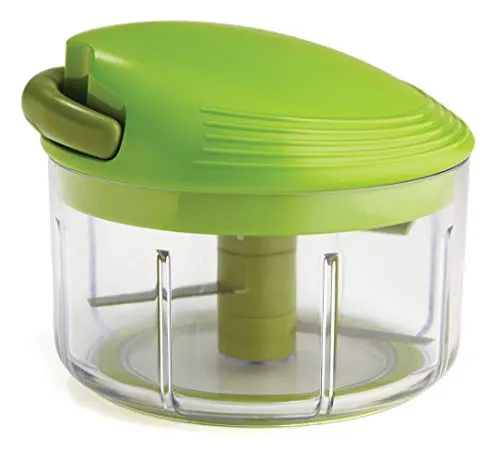 KUHN RIKON 27412 Pull Chop Universalhacker groß, grün - Gemüsehobel für schnelles Hacken von Gemüse und Früchten, mit einem effektiven Ziehmechanismus und scharfen Stahlklingen für optimale Ergebnisse.