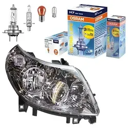 Bestprice Scheinwerfer rechts + OSRAM Leuchtmittel für Fiat, Citroën, Peugeot