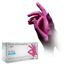 AMPri Nitrilhandschuhe - magenta, pink, 100 Stück Box, Größe XL, puderfrei, hochgradig reißfest und hautfreundlich für vielseitige Anwendungen in Gastronomie und Pflege