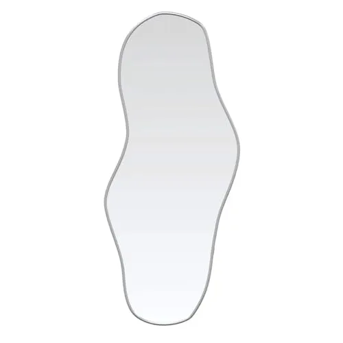 vidaXL Wandspiegel Silbern 80x35 cm - Eleganter Wandspiegel für vielseitige Dekoration, stabil und langlebig mit klarem Spiegelbild, ideal für jeden Raum.