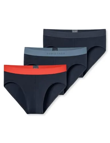 Schiesser Herren Rioslip 95/5 Organic Cotton 3er Pack in rot von Schiesser