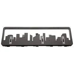 Umbra Kleiderhaken Skyline, klappbar und platzsparend - Moderne Garderobenleiste aus schwarzem Kunststoff mit 5 klappbaren Metallhaken, ideal für Flur, Schlafzimmer oder Büro. Belastbar bis 2,3 kg pro Haken.
