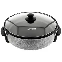 Almina Elektrische Pizzapfanne Elektrische Multifunktionspfanne Pizzapfanne Antihaftbeschichtet 42 cm x 7 cm