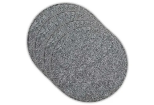 VOSSBACH Sitzkissen Stuhlkissen Set Sitzauflage Filzkissen, Filz Rund Ø 35 cm mit Antirutschnoppen