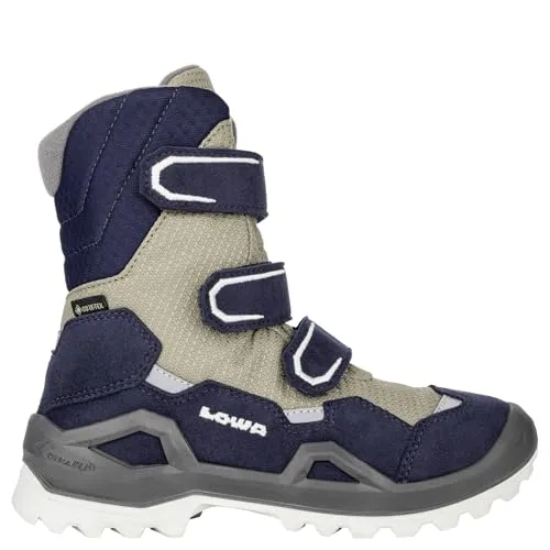 Lowa Milo Evo GTX HI JR Kinder Winterschuhe - Blau - Größe 30 - Wanderschuhe für Kinder mit wasserdichter Gore-Tex-Membran, ideal für winterliche Abenteuer und optimalen Komfort.