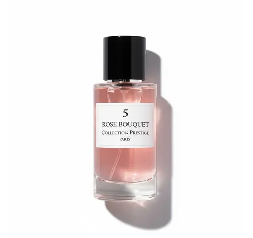 Collection Prestige ROSE BOUQUET No 5 Eau de Parfum 50 ml - Damendüfte mit fruchtigen Noten von Birne und Rosa Pfeffer, ideal für besondere Anlässe. Ein exquisiter Duft mit Tuberose, Jasmin und einer warmen Basis aus Amber und Moschus.