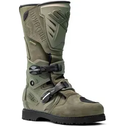 Sidi Adventure 2 Military Stiefel - Gore-Tex, Oliv/Schwarz - 41 EU - Motorradstiefel mit hoch-atmungsaktiver Gore-Tex Membrane, ideal für Abenteuerfahrten. Robuste Konstruktion und flexibles System bieten maximalen Komfort und Kontrolle auf jedem Terrain.