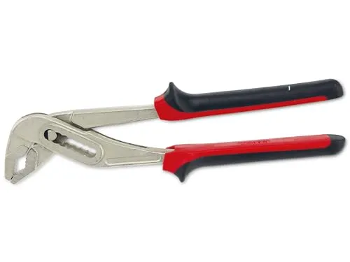 Geakv Wasserpumpenzange 240 mm, 35 mm Öffnungsweite, Chrom-Vanadium-Stahl, 2K Griff, Gute Heimwerkerqualität