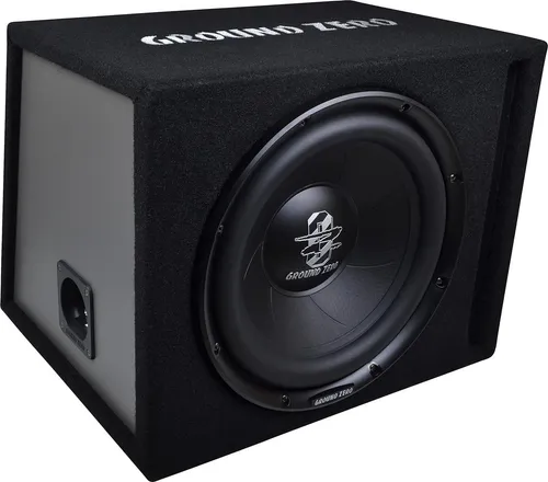 Ground Zero GZIB 30BR 30 cm Bassreflex Gehäusesubwoofer - Car-HiFi-Lautsprecher mit kraftvollem 30 cm Durchmesser, RMS 350 Watt für tiefen, satten Bass und beeindruckenden Klang im Fahrzeug.