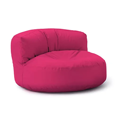 Lumaland Sitzsack Round Sofa mit Rückenlehne - Sitzsäcke für In- & Outdoor, modernes Design mit optimaler Sitzanpassung dank flexibler EPS-Füllung und wasserabweisendem Material für hygienisches Relaxen.