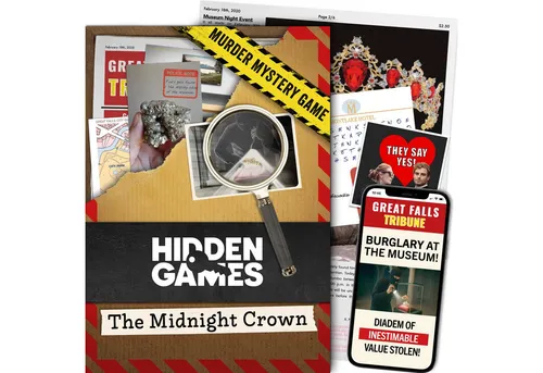 Hidden Games The Midnight Crown - Detektivspiel für die ganze Familie - Gesellschaftsspiel, löse das Rätsel um den gestohlenen Midnight Crown und erlebe spannende Momente mit Freunden und Familie!