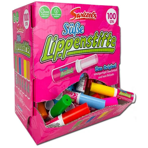 Candy Lipstick, Süßwaren Lippenstift, 100 Stück 24,60€/1kg