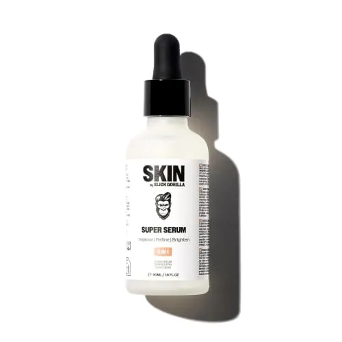 Slick Gorilla Super Serum mit Vitamin C für das Gesicht, 50 ml | Niacinamid, Retinol, Hyaluronsäure und Peptide, Feuchtigkeit, glatter wirkende Haut und frischer Teint