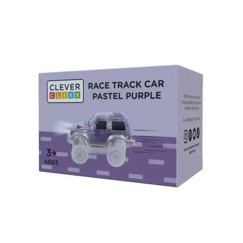 Cleverclixx 1x Rennbahnauto Lila Race Track Car 1 Stück, elektrisches Auto