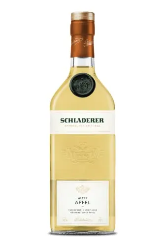 Schladerer Alter Apfel, edle Spirituose aus dem Schwarzwald - Zusammenspiel von im Eichenfass gelagerten Calvados mit Gravensteiner Apfelbrand und unserem Schladerer Obstwasser (1 x 0,7l)