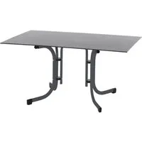 Siena Garden Klapptisch Sola - Rechteckig Anthrazit 90 cm x 140 cm, klappbar und ideal für Gartenpartys und Grillabende