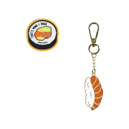 coocazoo Colour UP-Set, „Sushi Love“, bunt, Anhänger & Klett-Patch für die Schulrucksäcke Mate, Joker & Porter, Motiv & Anhänger, austauschbar & individuell, ab der 3. Klasse