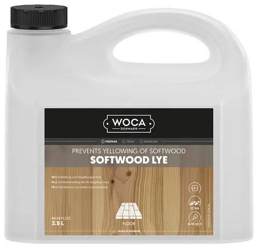 WOCA Soft Lye Weichholzlauge, Öl, Seife, Nachbehandlung  2,5 Liter (14,78 €/L)